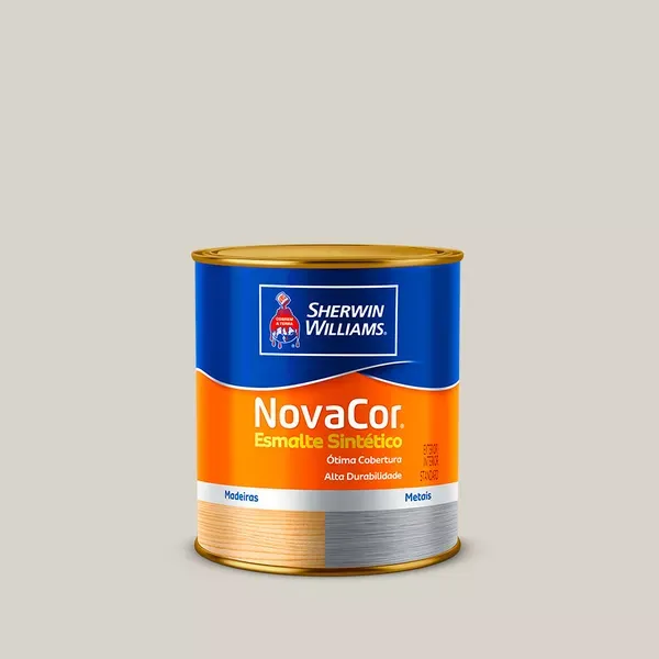 Tinta Esmalte Sintético Novacor Acetinado 900ml Branco Gelo 31131802 Sherwin Williams
