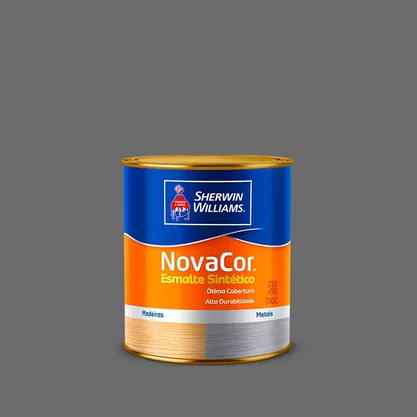 Tinta Esmalte Novacor Sintético Fosco 900ml Grafite Claro 31123802 Sherwin Williams