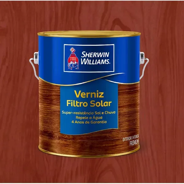 Verniz Filtro Solar Brilho 3,6 L Mogno Brilhante Sherwin Williams