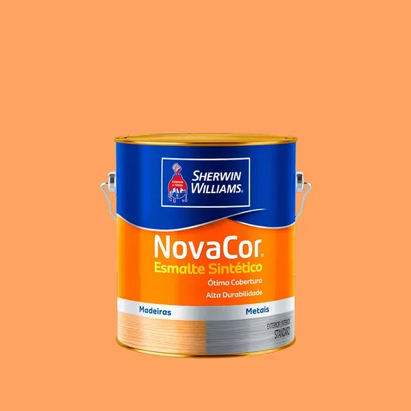 Tinta Esmalte Sintético Novacor Brilho 3,6 L Laranja 31142201 Sherwin Williams