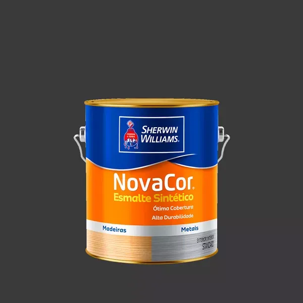 Tinta Esmalte Sintético Novacor Brilho 3,6 L Preto 31142801 Sherwin Williams
