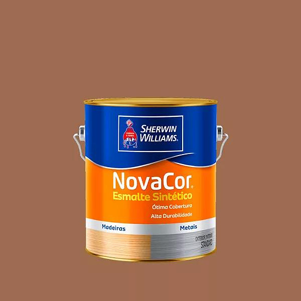 Tinta Esmalte Sintético Novacor Brilho 3,6 L Marrom Conhaque 31142501 Sherwin Williams
