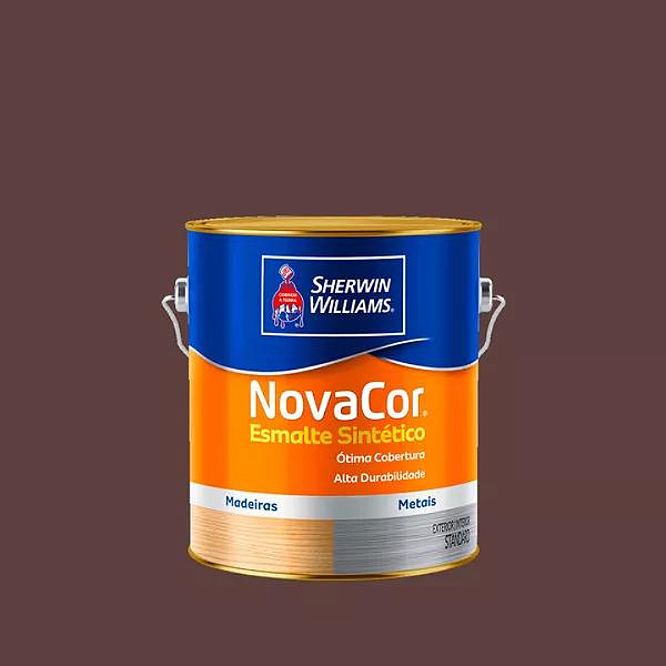 Tinta Esmalte Sintético Novacor Brilho3,6 L Marrom 31142701 Sherwin Williams