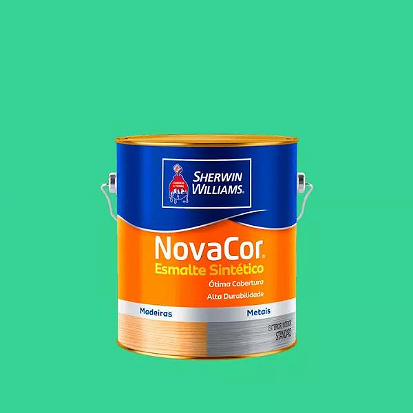 Tinta Esmalte Sintético Novacor Brilho 3,6 L Verde Palmeira Sherwin Williams