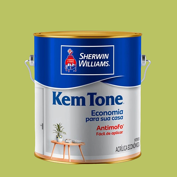 Tinta Acrílica Fosca Kemtone Verde Limão 3,6 L Sherwin Williams