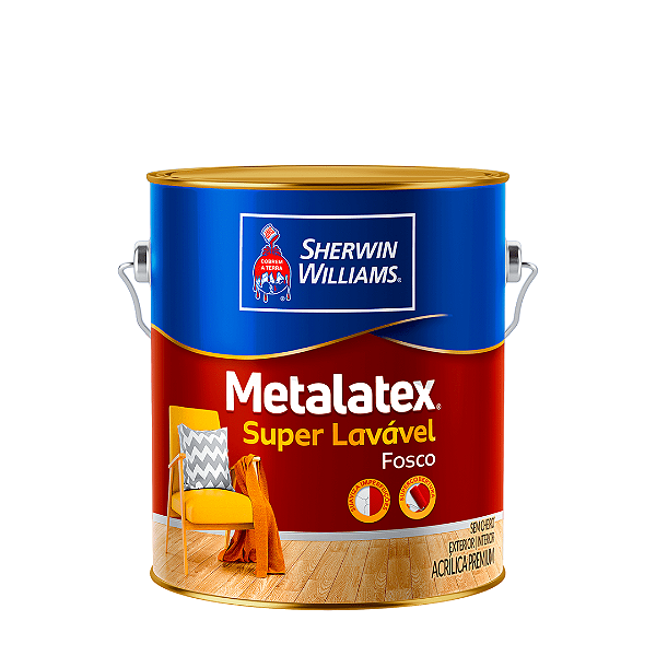 Tinta Metalatex Super Lavavél Fosco Branco 3,6 L Sherwin Williams