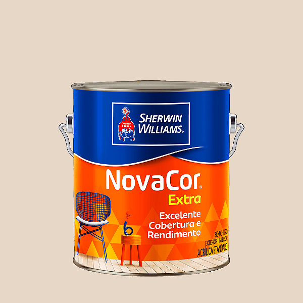 Tinta Novacor Acrílico Fosco Palha 3,6 L Sherwin Williams
