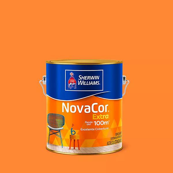 Tinta Novacor Acrílico Fosco Tangerina 3,6 L Sherwin Williams