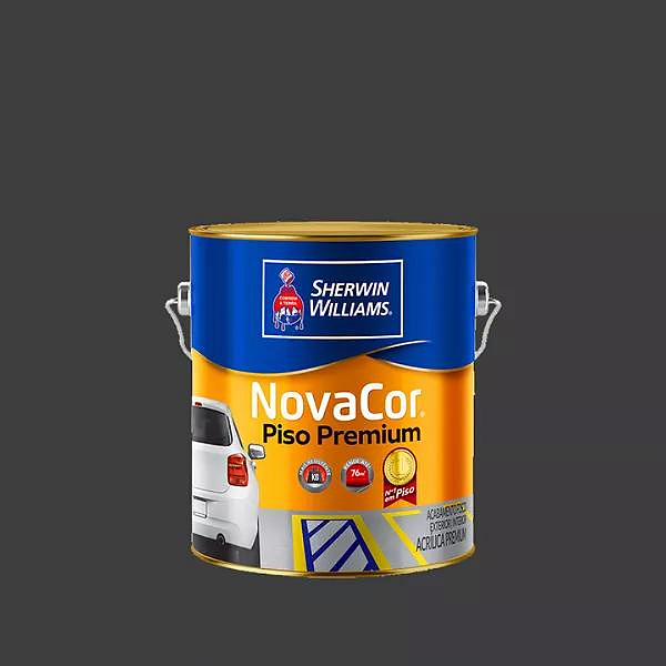Tinta Novacor Piso Liso Preto 3,6 L Sherwin Williams