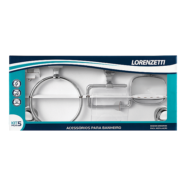 Kit Cromado Com 5 Peças Eb C-3 2000 F22 Lorenzetti