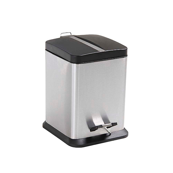 Lixeira Quadrada 6 Litros Jaspe Mor