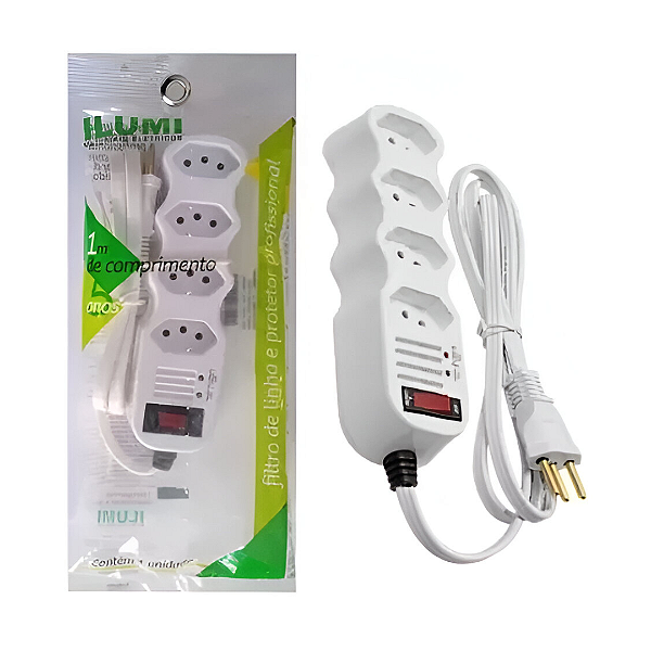 Filtro De Linha 4 Tomadas 250V - Branco Ilumi