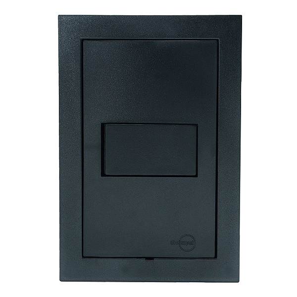 Conj. 4x2 - 1 Interruptor Paralelo Preto Fosco - Ekron