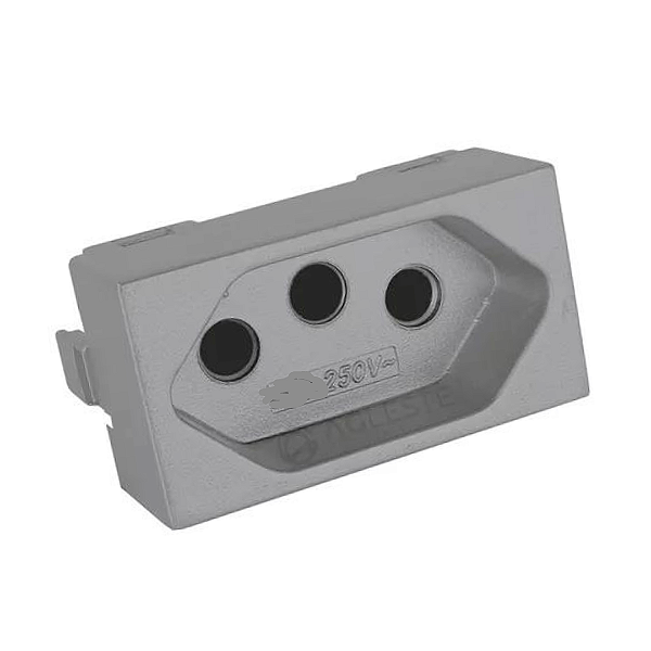 Módulo - 1 Tomada 2P+T10A Cinza Fosco  - Ekron