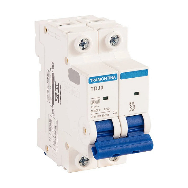 Mini Disjuntor TDJ3-2C50 2P 50A 3KA Tramontina