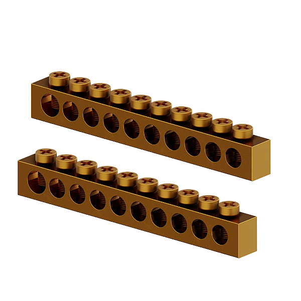 Par Barramentos Neutro/Terra QD 10 Furos Tigre
