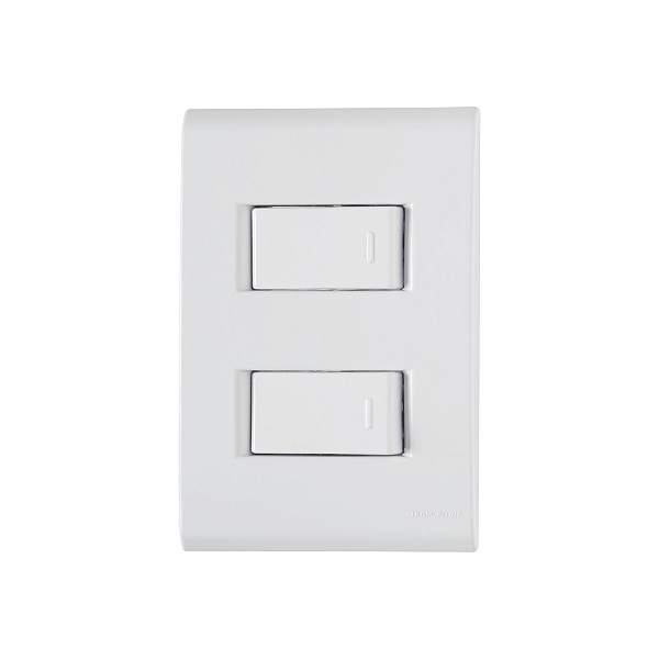 Conjunto 4x2 + 2 interruptor Simples 10A 250V Liz Branca Tramontina