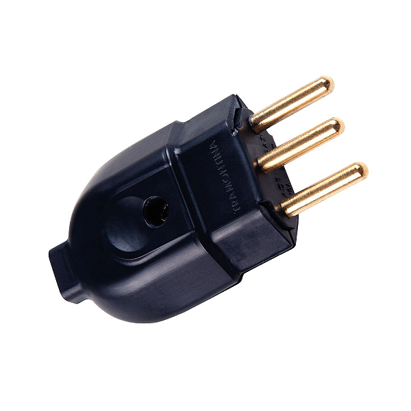Plugue Macho 2P+T 20A Flow Pack Preto Tramontina
