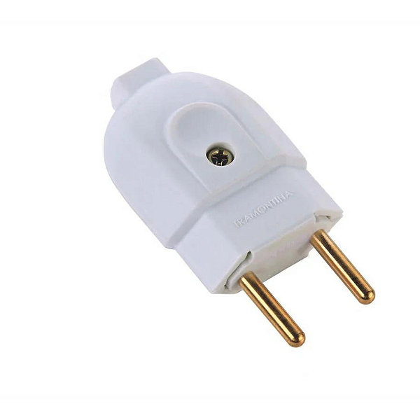 Plugue Macho 2P 20A Flow Pack Branco Tramontina