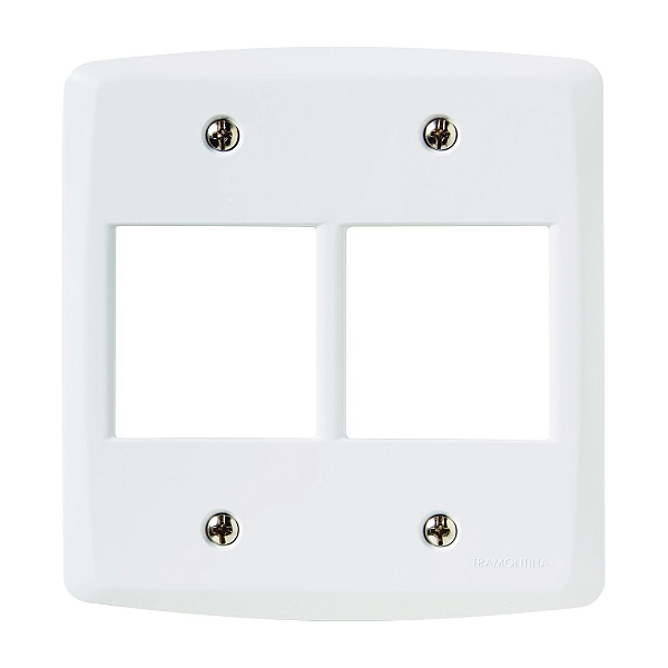 Placa 4x4 4P Linha Lux2 Branca Tramontina