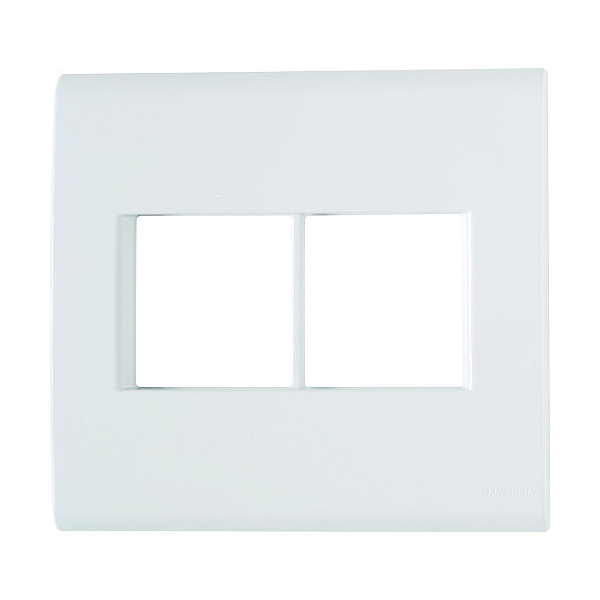 Placa Com Suporte 4x4 4P Horizontal Liz Branca Tramontina