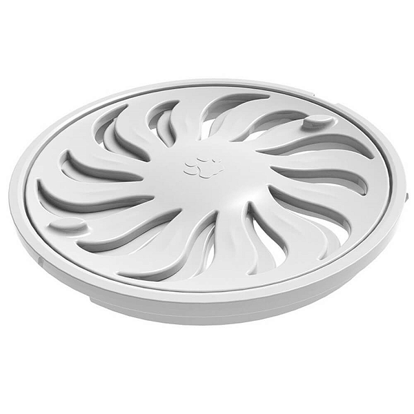 Tigre Grelha Abre e Fecha Redonda Branca DN100