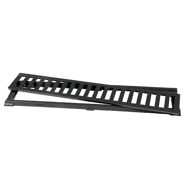 Conjunto Grelha Porta Grelha Pedestre 10x50 Preto LG Mais