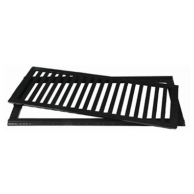 Conjunto Grelha Porta Grelha Pedestre 20x50 Preto LG MAIS