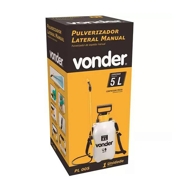 Pulverizador 5 Litros Compressão Prévia PL005 Vonder