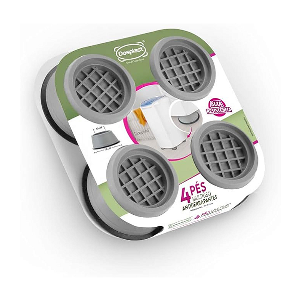 Kit 4 Peças De Suporte Pé De Tanquinho Dasplast