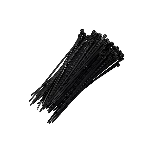 Abraçadeira Nylon 200x2,5 Preta Conjunto 100 unidades Nove54