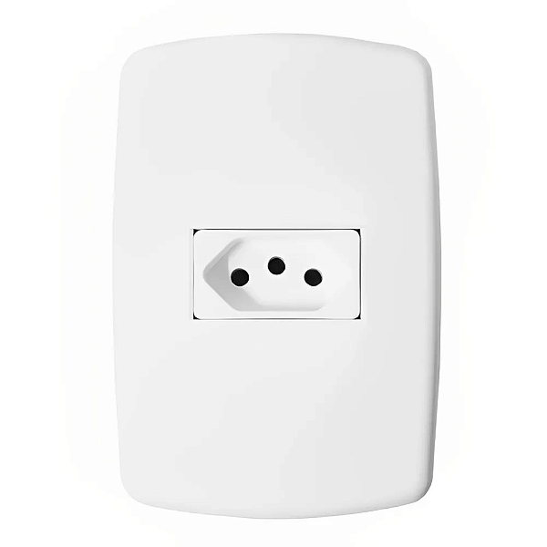 Tomada Universal 2P+T 10A Com Placa DC- 8100/25 Dicompel