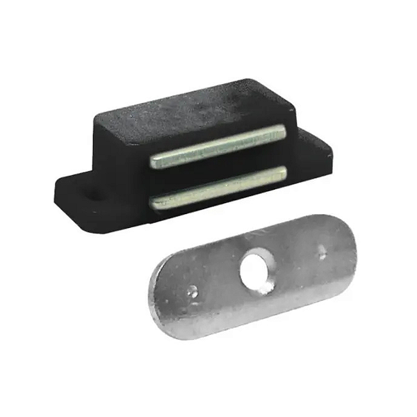 Fecho Magnético Em Polietileno Preto 8904 Bemfixa