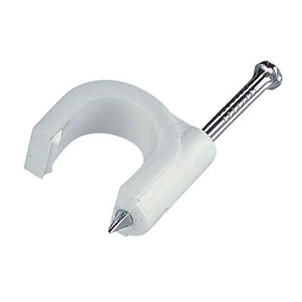 Fixa Cabo Coaxial 10mm Branco SC 4175 Bemfixa