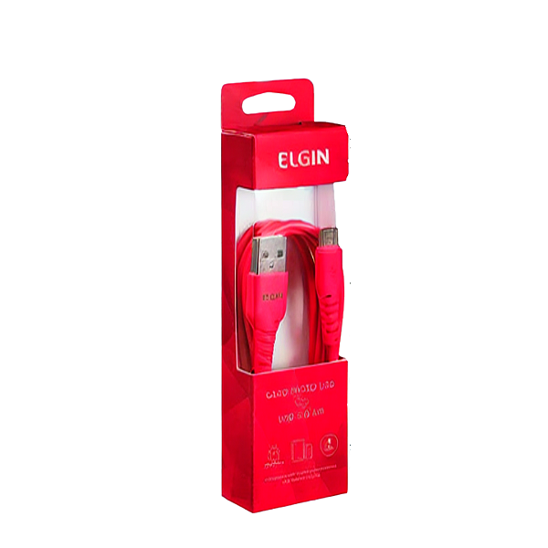 Cabo USB 2.0 AM-Micro Vermelho 1,00 Metro MDIS Elgin
