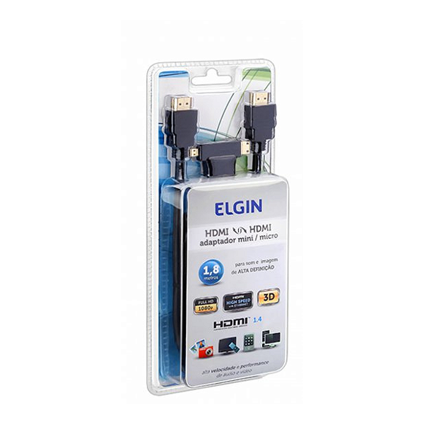 Cabo HDMI Com Adaptador Elgin