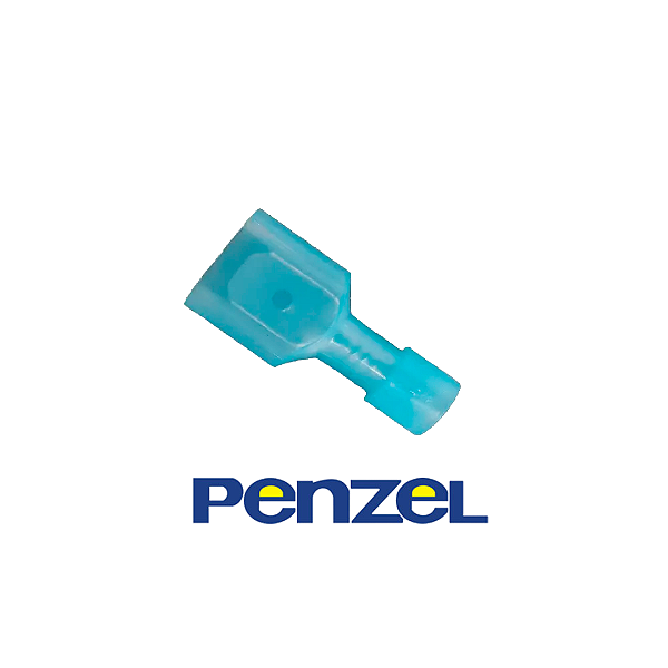 Terminal Macho Total Isolado Nylon 1,5-2,5mm² Azul Com 15 Unidades Penzel