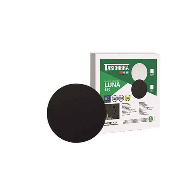 Arandela Luna 150 10W 2700K Led Preto Fosco Taschibra