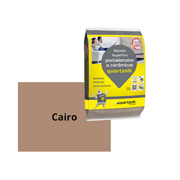 Rejunte Porcelanato/Cerâmica Cairo 1Kg Quartzolit
