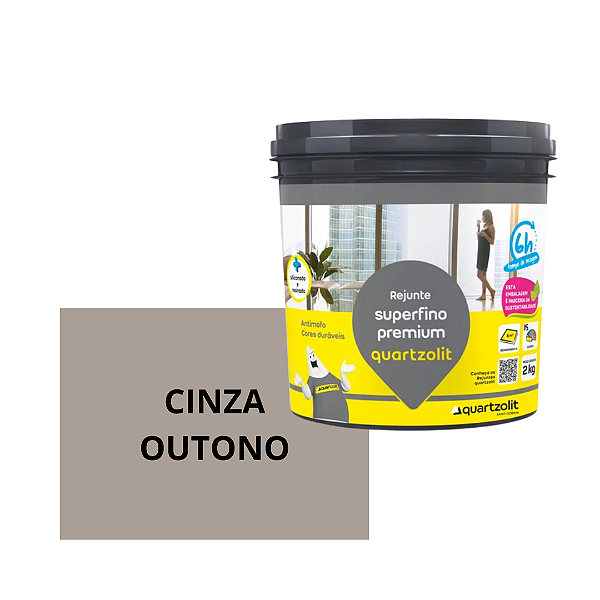 Rejunte Superfino Premium Cinza Outono 2Kg Quartzolit