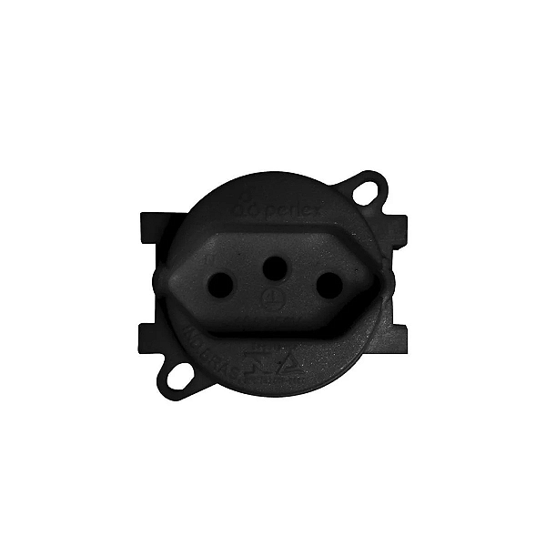 Tomada Para Piso 2P+T 10A Preto 5711 Perlex