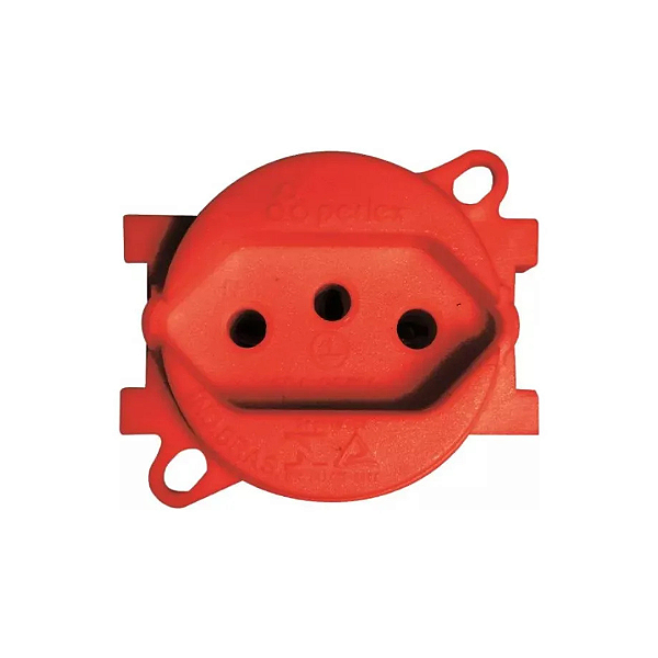 Tomada Para Piso 2P+T 20A Vermelho 5715 Perlex