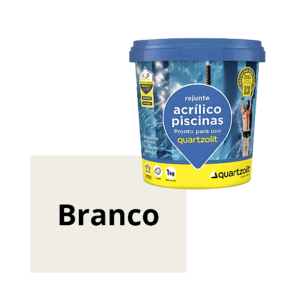 Rejunte Acrílico Piscinas Branco 1Kg Quartzolit