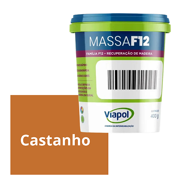 Massa F12 Castanho 400grs Viapol