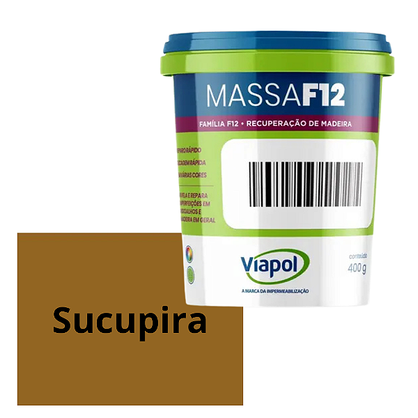 Massa F12 Sucupira 400grs Viapol