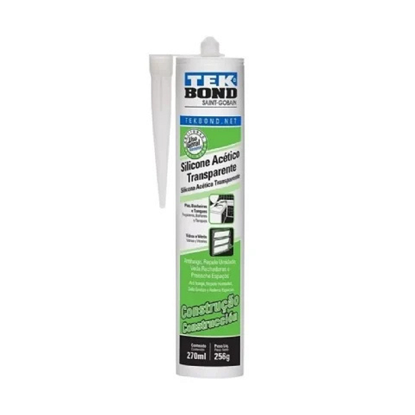 Silicone Acético Incolor 256g Tek Bond