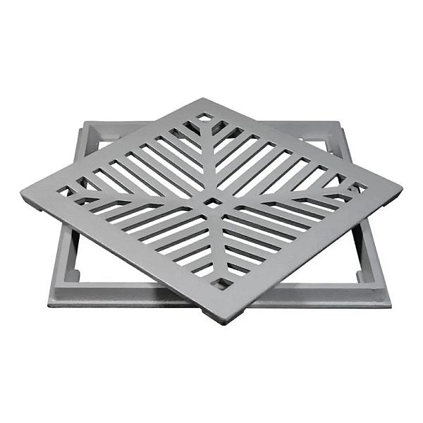 Conjunto Grelha Porta Grelha Pedestre 20x20 Polido LGMAIS