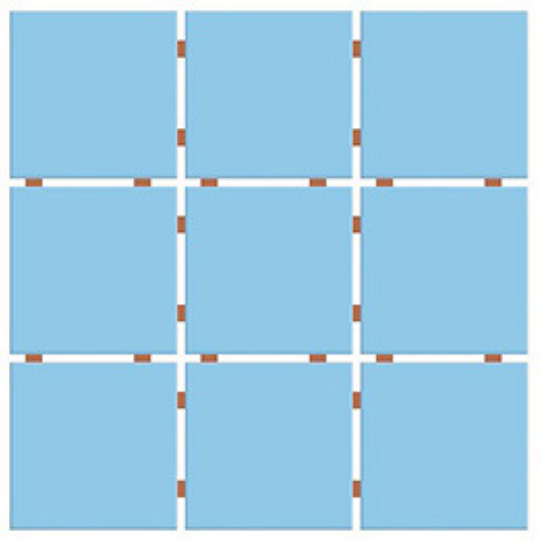 Revestimento Fachada 10X10 TLD Azul Piscina CX2,07MT2 - Ceral