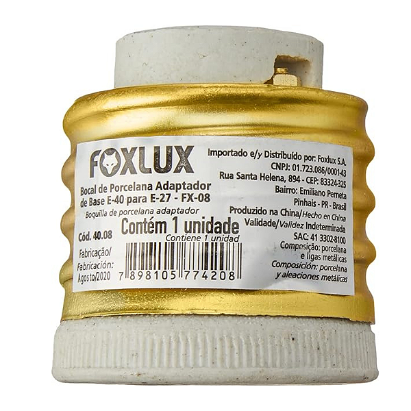 Receptáculo Adaptador E27 F40 FX08 - Foxlux