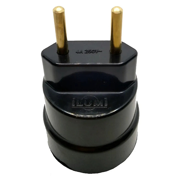 Soquete Bipolar C/Pino Mágico 150W 250V Preto Ilumi